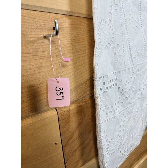 The Kooples Paris White Eyelet Shift Dress Short sleeve Lined NWT Sz 2 - Picture 7 of 7